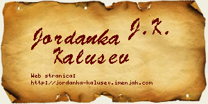 Jordanka Kalušev vizit kartica